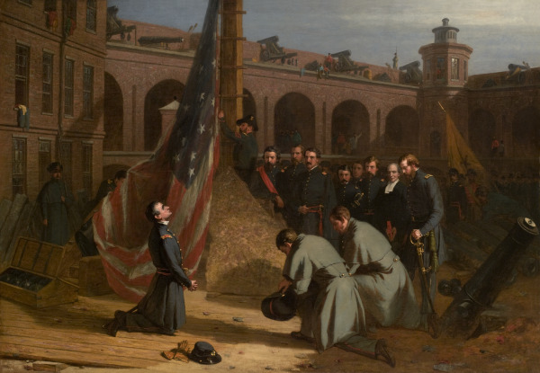 Major Anderson Raising the Flag on the Morning of His Taking Possession of Fort Sumter, Dec. 27, 1860