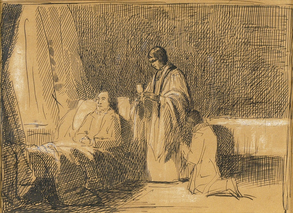 Study for “The Last Communion of Henry Clay”