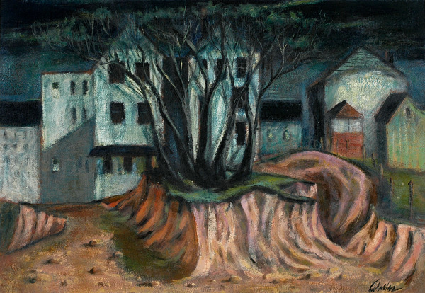 Dark Columbia Street at Night