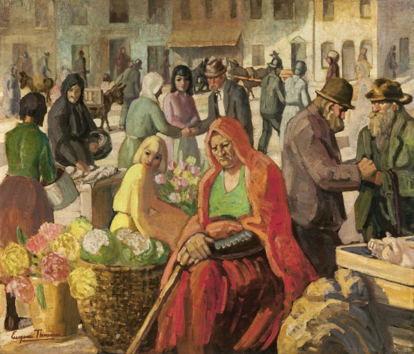 Irish Market Scene