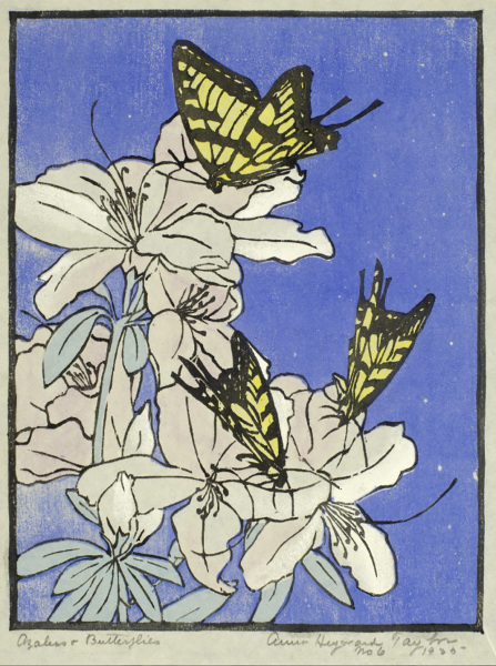 Azaleas and Butterflies
