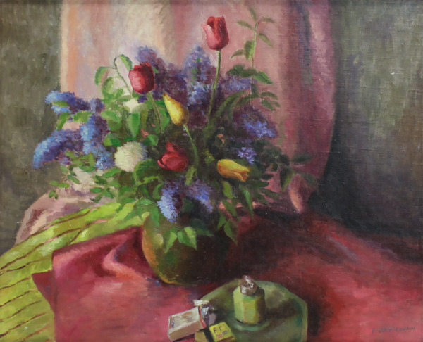 Still Life of Tulips and Lilacs