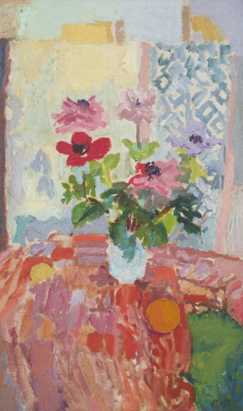 Anemones with Red Cloth