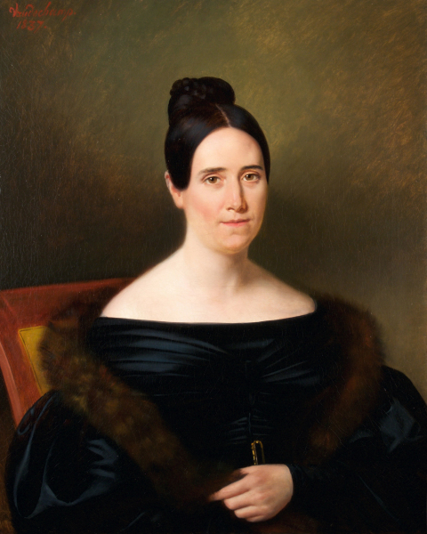 Portrait of a Creole Lady in a Black Dress and Fur Stole
