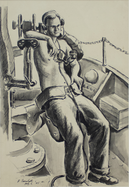 Untitled (sketch of a serviceman)